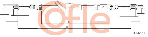 COFLE 11.6561 Cable Pull, parking brake