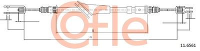 Cable Pull, parking brake COFLE 11.6561