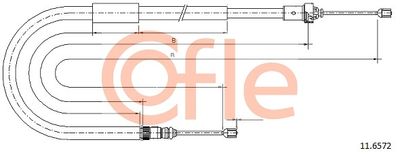 Cable Pull, parking brake COFLE 11.6572