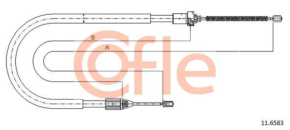 COFLE 11.6583 Cable Pull, parking brake