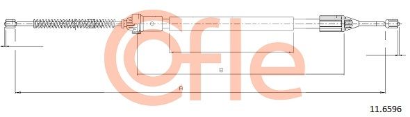 COFLE 11.6596 Cable Pull, parking brake