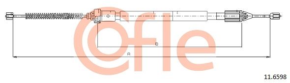 COFLE 11.6598 Cable Pull, parking brake