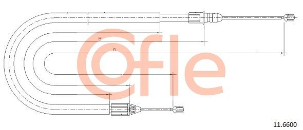 COFLE 11.6600 Cable Pull, parking brake