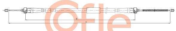 COFLE 11.6604 Cable Pull, parking brake