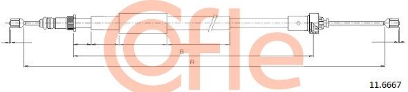 COFLE 11.6667 Cable Pull, parking brake