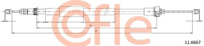 Cable Pull, parking brake COFLE 11.6667