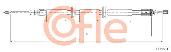 COFLE 11.6681 Cable Pull, parking brake