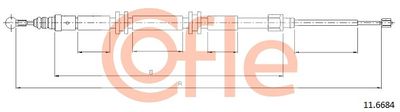 Cable Pull, parking brake COFLE 11.6684