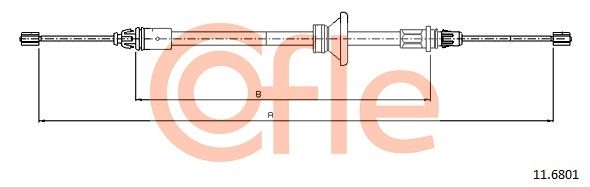 COFLE 11.6801 Cable Pull, parking brake