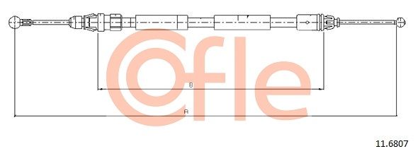 COFLE 11.6807 Cable Pull, parking brake