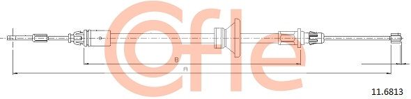 COFLE 11.6813 Cable Pull, parking brake