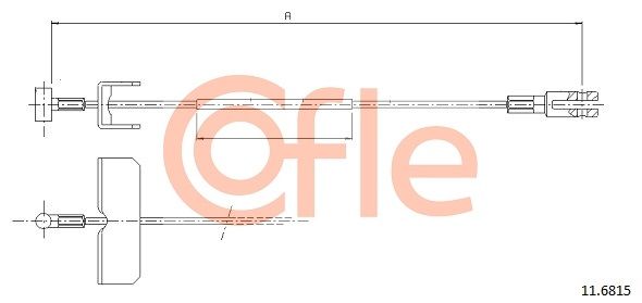 COFLE 11.6815 Cable Pull, parking brake