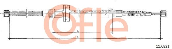 COFLE 11.6821 Cable Pull, parking brake