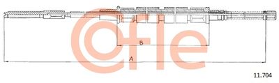 Cable Pull, parking brake COFLE 11.704