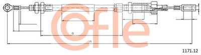 Cable Pull, parking brake COFLE 1171.12
