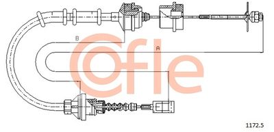 Cable Pull, clutch control COFLE 1172.5