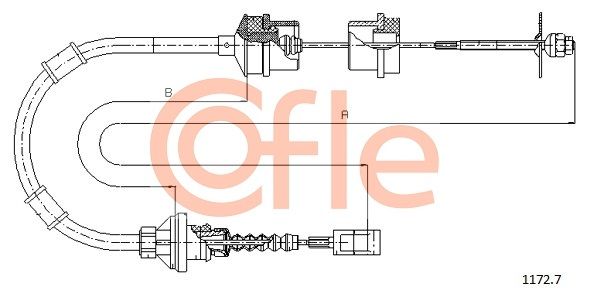 COFLE 1172.7 Cable Pull, clutch control