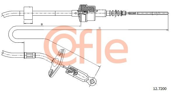 COFLE 12.7200 Cable Pull, clutch control