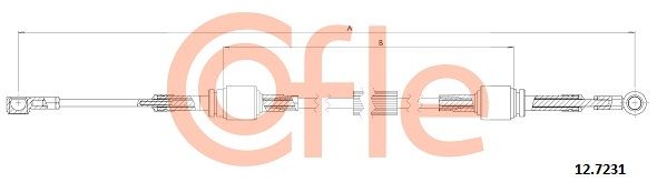 COFLE 12.7231 Cable Pull, manual transmission