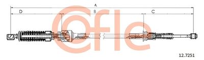 Cable Pull, manual transmission COFLE 12.7251