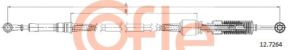COFLE 12.7264 Cable Pull, manual transmission