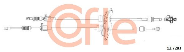 COFLE 12.7283 Cable Pull, manual transmission