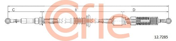 COFLE 12.7285 Cable Pull, manual transmission