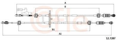 Cable Pull, manual transmission COFLE 12.7287