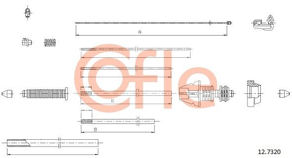 COFLE 12.7320 Accelerator Cable