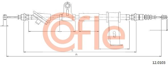 COFLE 12.0103 Cable Pull, parking brake
