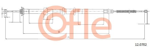 COFLE 12.0702 Cable Pull, parking brake