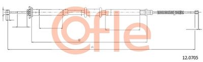 Cable Pull, parking brake COFLE 12.0705