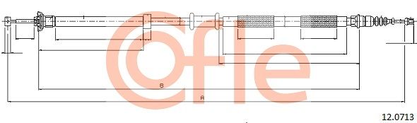 COFLE 12.0713 Cable Pull, parking brake