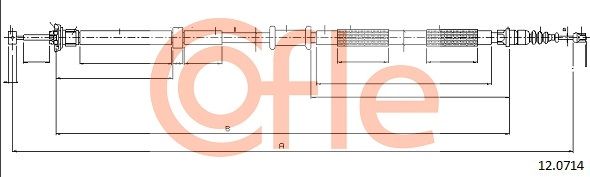 COFLE 12.0714 Cable Pull, parking brake
