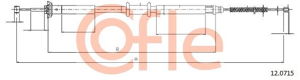 COFLE 12.0715 Cable Pull, parking brake