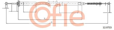 Cable Pull, parking brake COFLE 12.0715