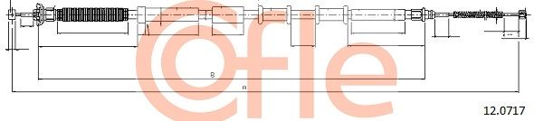 COFLE 12.0717 Cable Pull, parking brake