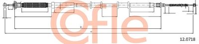 Cable Pull, parking brake COFLE 12.0718
