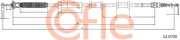 COFLE 12.0720 Cable Pull, parking brake