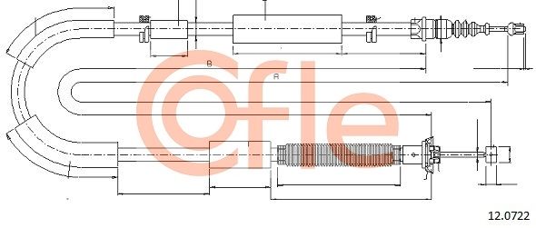 COFLE 12.0722 Cable Pull, parking brake