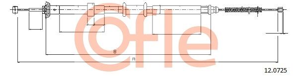 COFLE 12.0725 Cable Pull, parking brake
