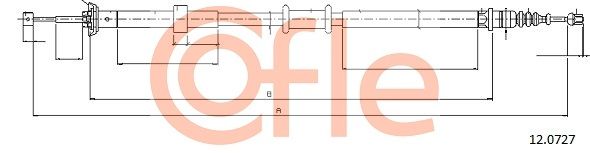COFLE 12.0727 Cable Pull, parking brake