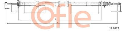 Cable Pull, parking brake COFLE 12.0727
