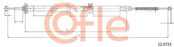 COFLE 12.0733 Cable Pull, parking brake