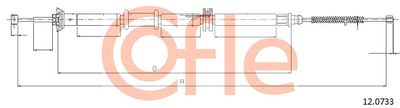 Cable Pull, parking brake COFLE 12.0733