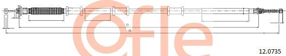 COFLE 12.0735 Cable Pull, parking brake