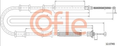 Cable Pull, parking brake COFLE 12.0745
