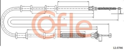 Cable Pull, parking brake COFLE 12.0746