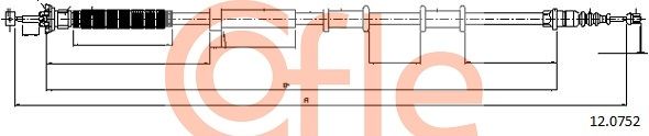 COFLE 12.0752 Cable Pull, parking brake