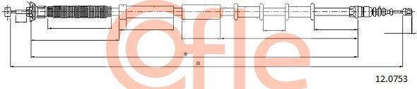 COFLE 12.0753 Cable Pull, parking brake